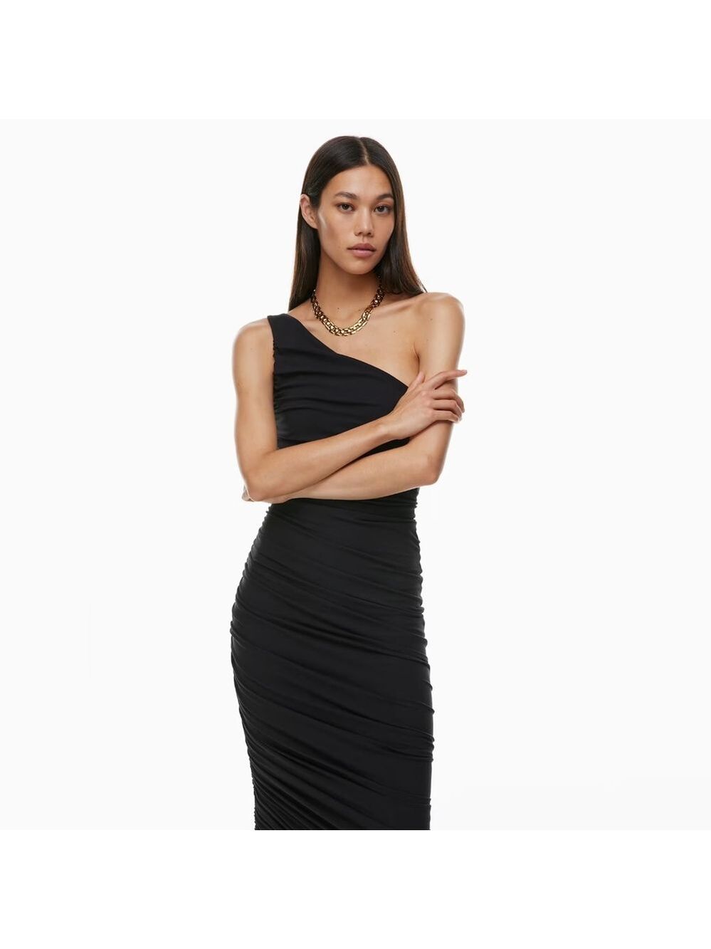 Ten By Babaton Body-Hugging One-Shoulder Vertigo Midi Dress ress - Picture 4 of 12